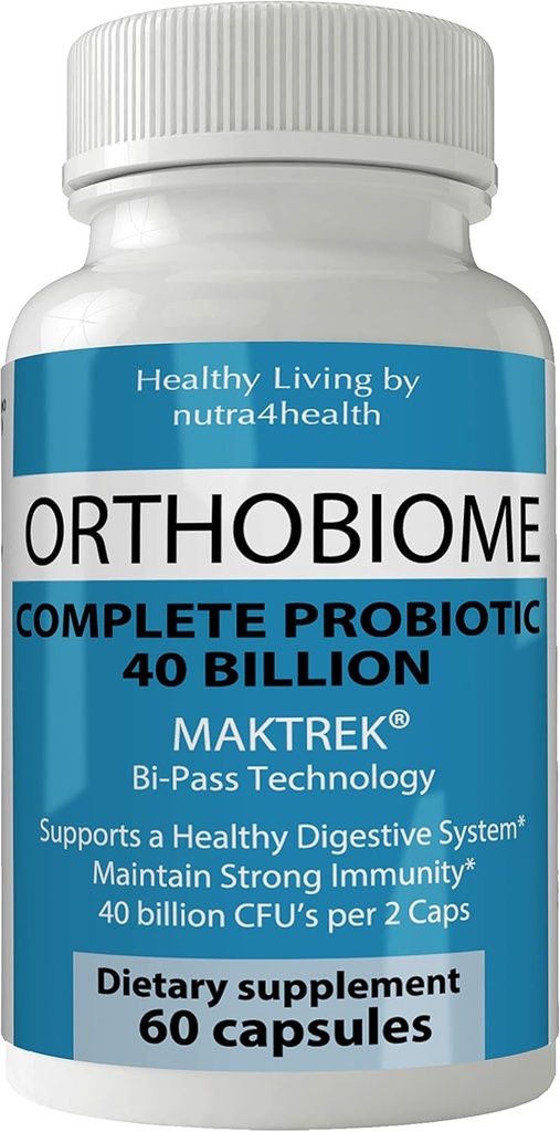 Orthobiome 完整 Probiotic Pills Ortho Biome Capsules Formula 催化代谢法 补充 Pills 更好的消化 以阻止布洛丁、便秘和释放平坦气体