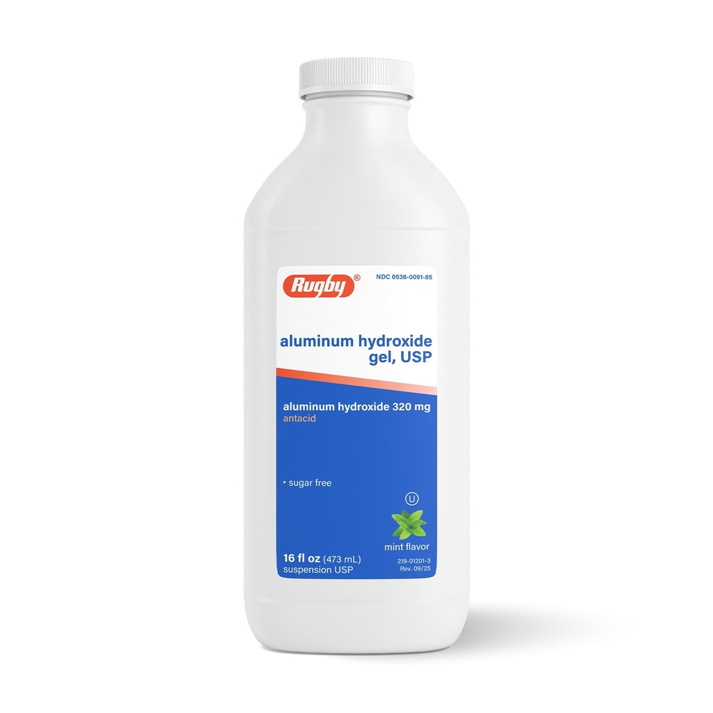 橄榄球 320 mg 铝氢氧化物 Gel, USP - Antacid Liquid - Upset Stomach, Acid Indeption, and Heartburn Relief - 无糖 - Mint Flavored - 16 Fl. Oz.(1包)