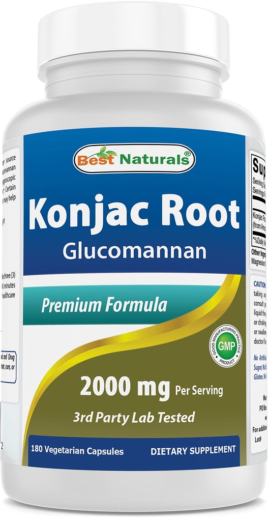 最佳自然 Konjac 根 2000mg, 180 计数