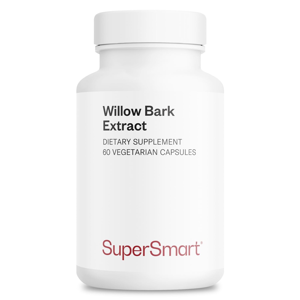 Supersmart - Willow Bark 提取 每日530 mg (High Potency) - 15% Salicin - 天然柳条草药补充 QQ Non-GMO & Gluten Free - 60 蔬菜卡普苏莱斯