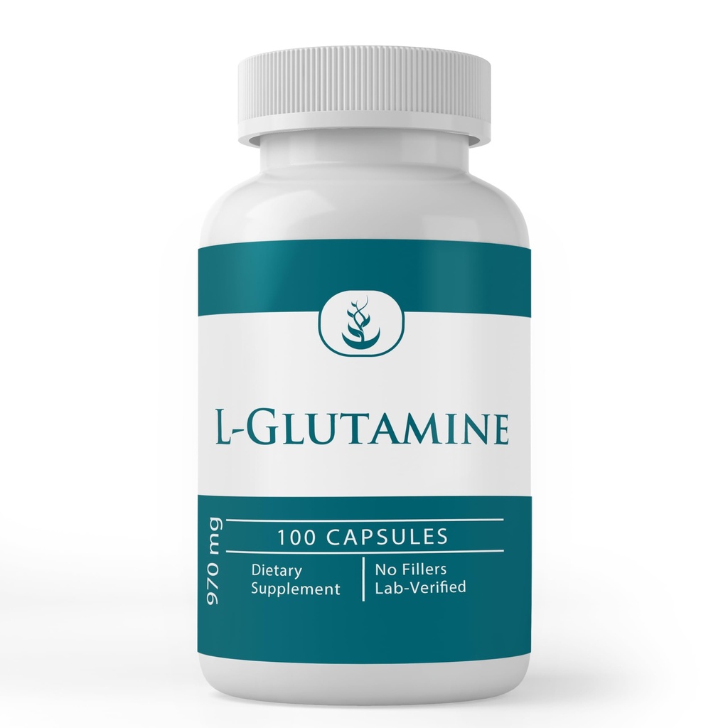 纯原成份 L-Glutamine 天然来源氨酸,非GMO和Gluten-Free(100 Capsules)