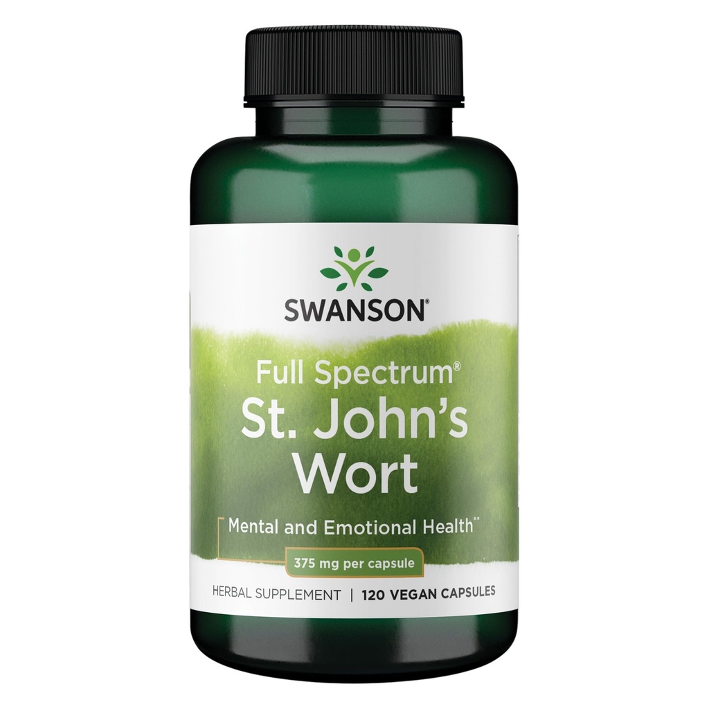 Swanson St. John's Wort - 草药补充剂 - (375 mg 120 Capsules)