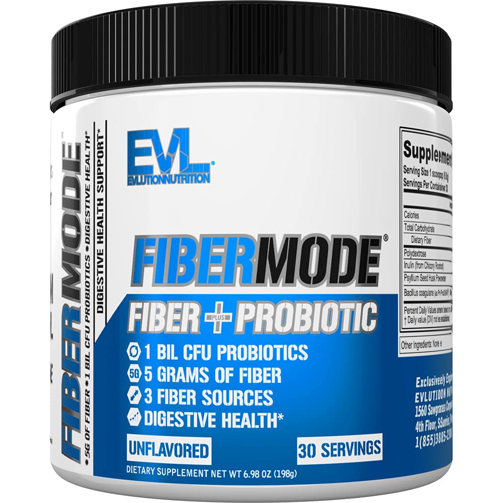 Evlution 营养 FiberMode - Fiber + Probiotic Powder - 消化性健康与免疫支持 - 1bil CHFU + 5g Fiber - Gluten Free & Vegan - 不受欢迎 - 饮食补充 - 30种服务