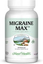 Maxi Health Migraine Max QQ 强大的 Migraine Relief 100% 自然 120 易感吞噬 Capsules Kossher 认证
