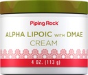 配有 DMAE Cream 的 Piping Rock Alpha Lipoic Acid → 4 oz → 配有 DMAE Cream → 水化和固态用于面部和皮肤 → 非 GMO , Gluten Free