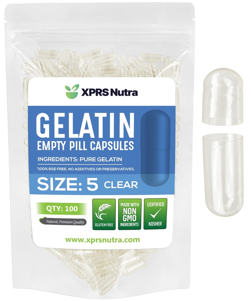 XPRS nutra 大小 5 空盖- 100 个清点甚小的空盖- Capsules - 药丸 DIY 盖- 填充 - 填充 Pill Gel 盖- Do- It - Yourself 维生素补充剂
