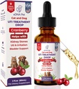 狗UTI治疗 猫狗尿道感染滴滴 猫狗UTI补救 | Cranberry补充 | Kidney健康支持,2 Fl.Oz