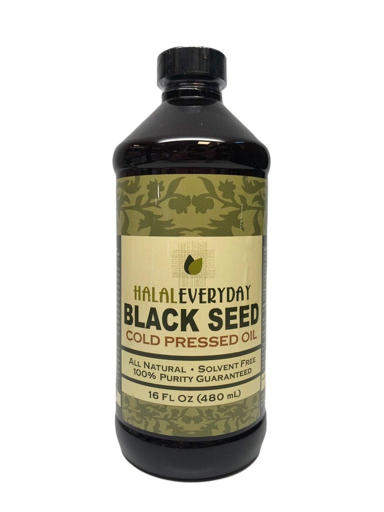 纯黑种子油 - 16 OZ - 100%纯和冷压黑种子 - 非GMO和Vegan - Nigela Sativa