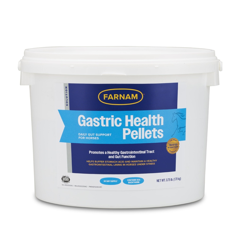 Farnam Gastic Health Pelles, Daily Gut和《马的消化健康补编》,帮助维持健康的胃肠切除和Gut功能