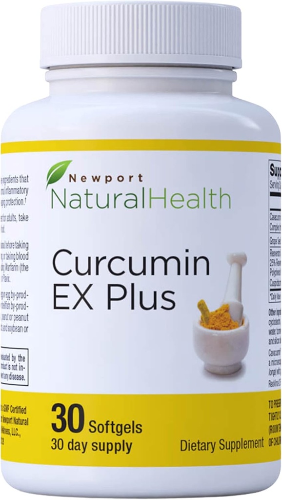 Turmeric Crucumin 补编,Crucumin EX Plus 配有葡萄籽提取剂,Resveratrol和红葡萄酒 多酚用于联合健康和心脏健康,Crucuminoids Complex 500mg Capsules