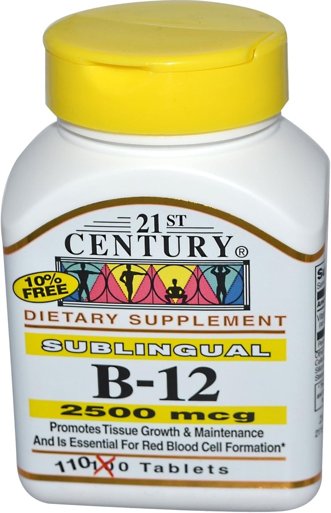 21世纪,B-12,2500 mcg,110平板电脑 - 2pc