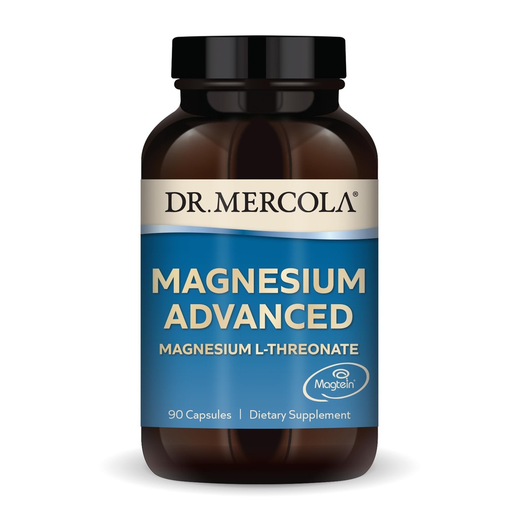 Mercola Magnesium博士 高级 -- -- 支持骨骼、联合和大脑健康 -- -- 有助于更安稳的睡眠 -- -- 非GMO、无糖和无豆 -- -- 90个卡普苏尔(30个服务机构)