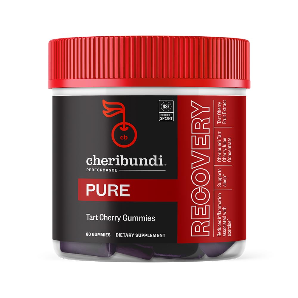 Cheribundi Tart Cherry Gummys Pure 最大恢复性能 25 Tart Cherrys 强力抗氧化剂支持 非GMO 无Gluten 无Gluten 无Gluten 性能 Vegan 20 Calories – 20 Calories – 60 Counter