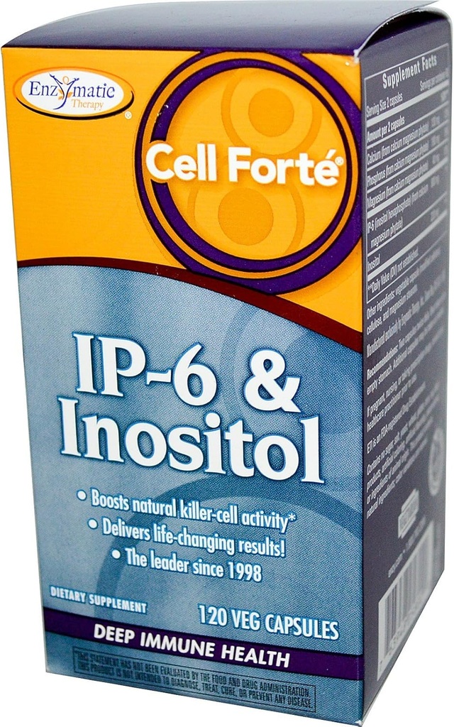 酶治疗细胞 IP-6 Inositol 120 Veggie Caps