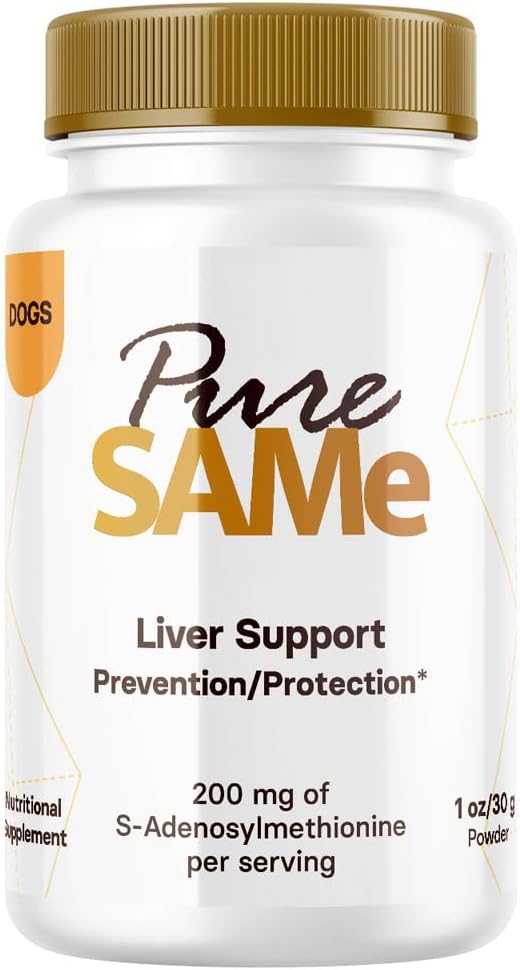 纯SAM-e 200 mg 肝脏支持狗 - 鸡肉脆皮肝脏补充剂 - S-Adenosylmethionine for Dogs to support Hepatic 函数 - Scoop 包含 30g(1oz)