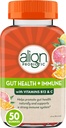 Align Probiotic, Gut健康与豁免支助, 妇女和男子的Probiotic,#1 Doctor推荐品牌,维生素C和B12用于免疫支持与能源, Citrus Flavor, 50 Gummies