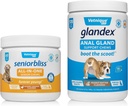 Vetnique Labs Glandex Anal Gland Support Chews Peanut Butter 120 Ct and Seniorbliss All-in-1 Chews 60 Ct Bundle Peanut Butter, Hickory Chicken, Probiotic for Dogs and Cats, Glucosamine, Multivitamin