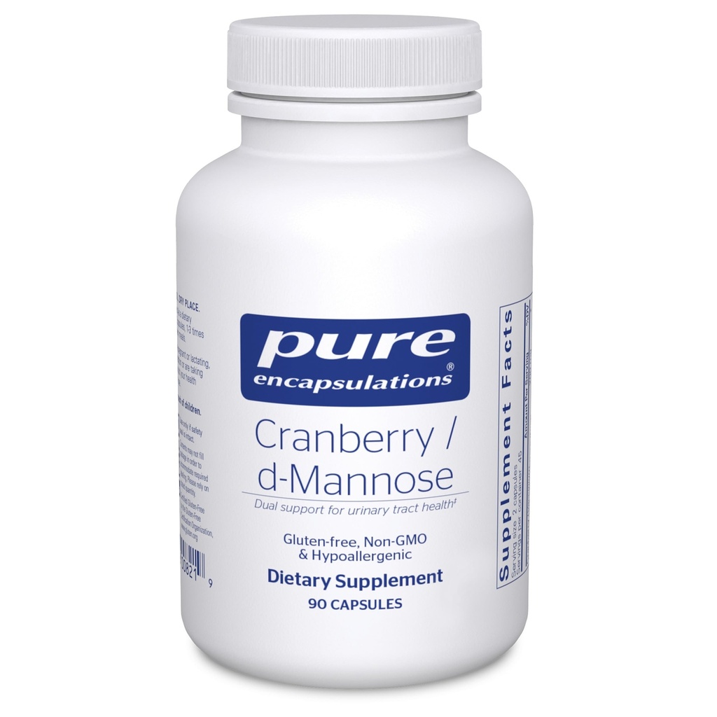 纯封装 Cranberry D-Mannose - 支持尿道切除健康* - 配有 Cranberry水果固体 - Vegan & Non-GMO 饮食补充 - 90 Capsules