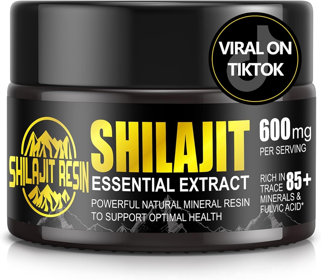 Boysea Shilajit纯喜马拉雅有机物Shilajit Resin - 黄金级 100% Shilajit 补充剂 - 天然 Shilajit Resin 具有85+ Trace Minerals & Fulvic Acid for Focus & Energy, 豁免, 50格拉姆
