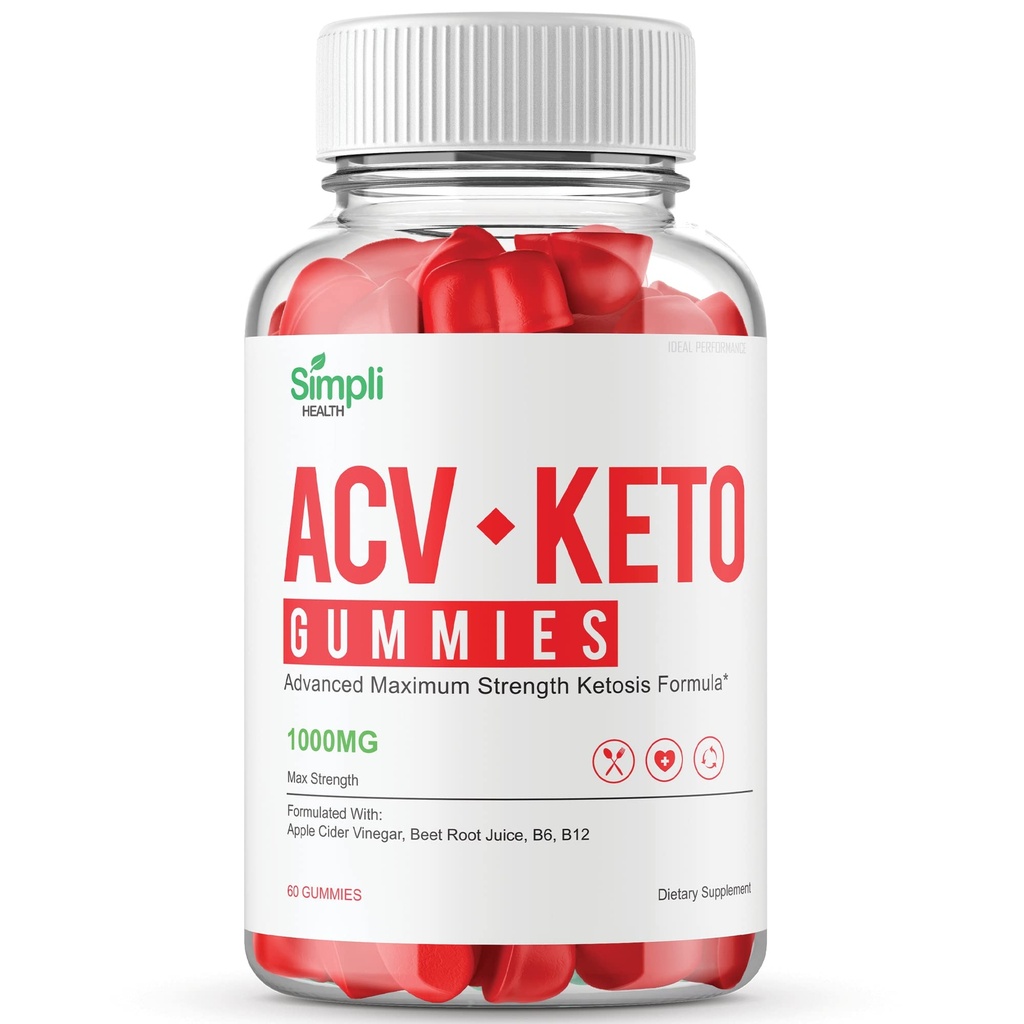 Simpli Health ACV Keto + Gummys, Simpli Health ACV Keto 补充 Gummys - 最大强度, Simpli ACV Gummys, 所有自然支持高级公式, SimpliACV Gummy Reviews (60 Gummys)