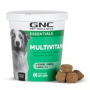 GNC 宠物基本品 多维塔明软壳, 沙门油狗补充品在培根 Flavor, Immune Boster 和 皮和煤支持 与维生素和矿物, 60 Counter