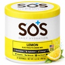 SOS 水解 电解 粉末 饮料 混合 | 31 服务 | – 低糖 | 15 Calorie Keto-Friendly & 快速补液 | Lemon Flavor