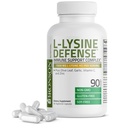 Bronson L-Lysine Defense Imune Support Complex 1500 MG L-Lysine Plus 橄榄叶,大蒜,维生素C和锌 - 非GMO,90 蔬菜卡普尔