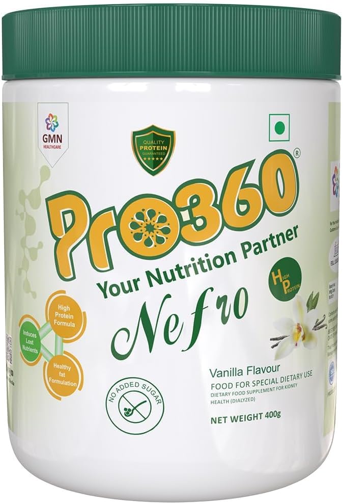Nefr.o HP 400g(FKA Nephro) - 透析护理营养补充粉剂 - 高蛋白配方富含L-Taurine,L-Carnitine for Kidney/肾脏健康 - 无添加糖,香草味