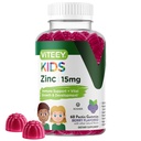 Viteey Zinc for Kids Gummys, 15mg - 免疫支持 - 强力天然抗氧化剂,Kids Zinc维生素补充剂 - Vegan, Gelatin Free, Gluten Free - 美味的可口味 Berry Flavor Gummy