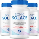 (3 Pack) Sonic Solace - 保持健康听力的高级公式,耳部健康官方Sonic Solace,全自然支持整体健康,SonicSolace Review (180 Capsules)