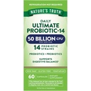 大自然的真相证明 男女 5亿 CFU 14 Probiotic Strains 14 Probiotic Strains – 60 Capsules – 60 Capmules – 胃 友好 → 200 mg Prebiotics – 蔬菜,非GMO和Gluten 免费补充品