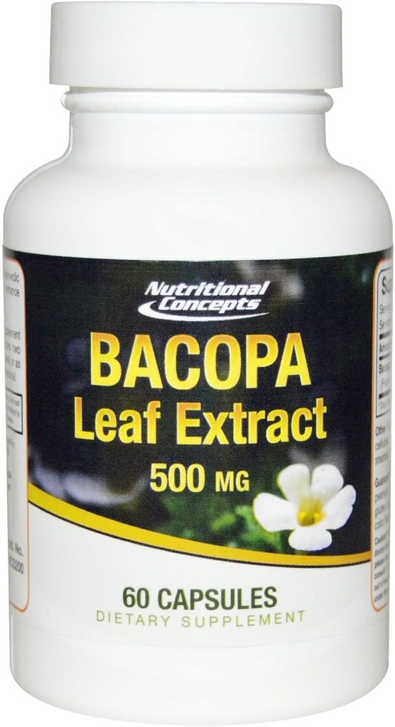 Bacopa 叶片提取 - 500 mg - 60 capsules