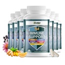 GreeNatr 7 in 1 Imune支助补编,配有维生素C、维生素D3、锌50mg、Quercetin、Echinacea Purpurea、Sambucus Elderberry和Ginger用于完全免疫防御-60 Capsules(12瓶)