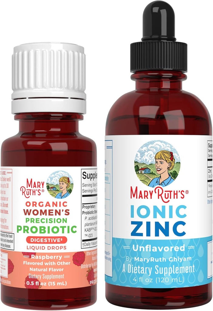 MaryRuth 有机体 妇女精密避孕药(Raspberry)和锌滴 \\\ 清洁标签项目 验证\\ \ \ 维生素促进古特健康,免疫支持,和总体健康\ \ Vegan, Non-GMO, Gluten Free
