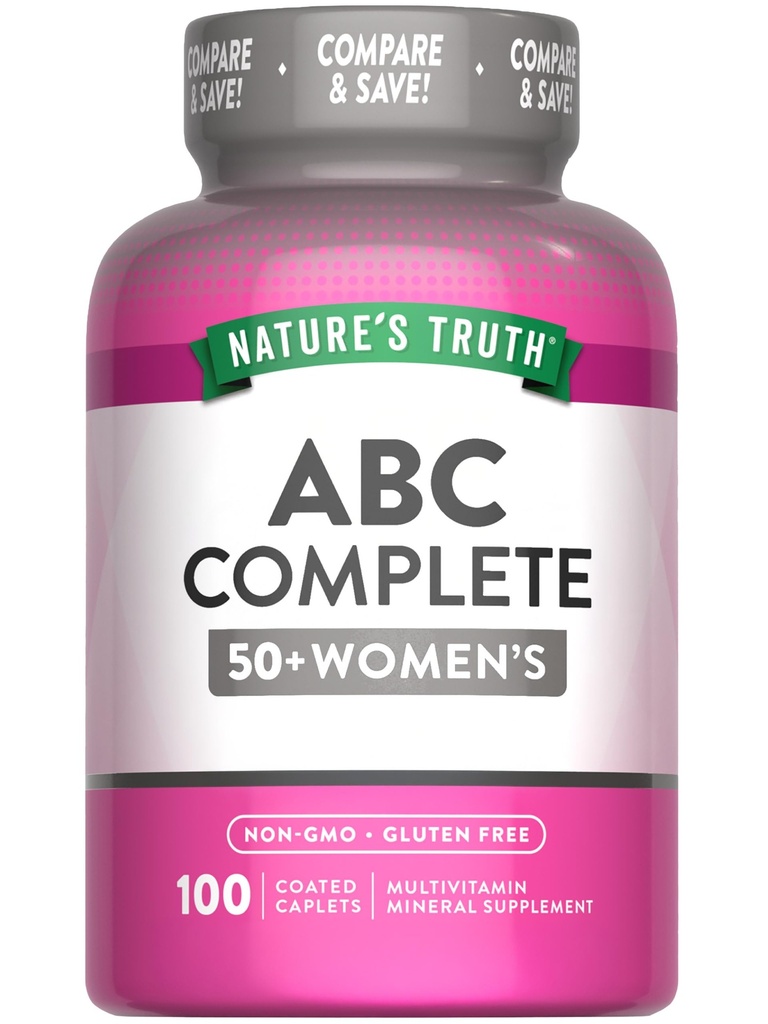 大自然的真理女神50+多维他命卡普列斯 | 100 伯爵 | 维他命 A, C, D, E 和 Zinc | Non-GMO & Gluten Free Supplement