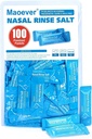 Neti Pot盐包 - 100个个人包装的盐包用于鼻水清洗 Neti Pot Refill Kit 有效鼻水灌溉 Sinus Care 鼻水净化解决方案