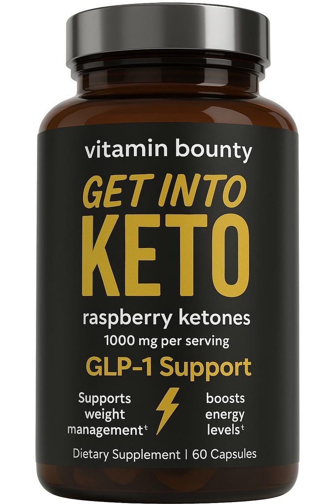 维他命药精 拉斯贝里 Ketones 补充品 - Keto Pills for Wight Loss - 推广 Ketosis & Detabolism 支持 - Keto Edition Aid - 女性和男性的能量助力 - 60卡普勒斯