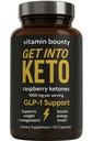 Vitamin Bounty Premium Raspberry Ketones Supplement - Keto Pills for Weight Loss - Promotes Ketosis & Metabolism Support - Keto Diet Aid - Energy Boost for Women & Men - 60 Capsules