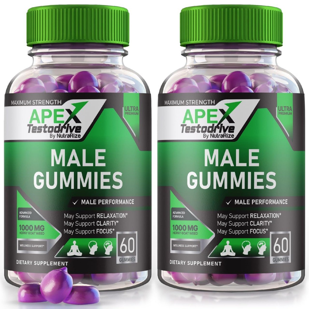 (2 Pack) Apex Testodrive, Apex Testodrive Dublicary Republic for Men, Apex Testodrive Won All-Natural Formulatory for Fably Wellnity and Peak Performance, Apex Testo Drive Gomitas Review (120 Gummies) (英语).