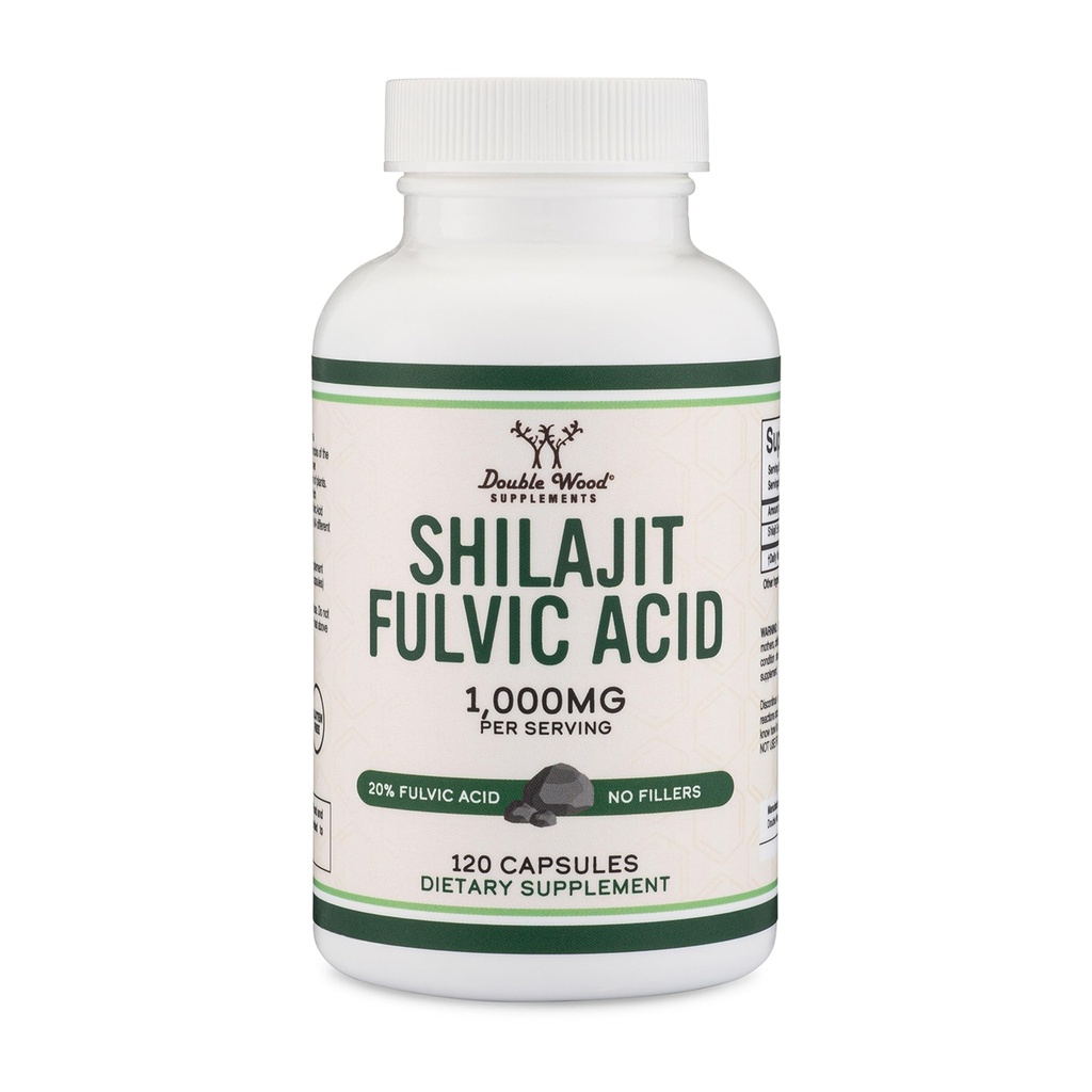 Shilajit Pure Himalayan Capsules (20%富尔维酸补充剂) 1000毫克真实的Shilajit提取剂, 120 Counter (High in Trace Minerals, no fillers) 由双木制作