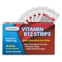 维他命 B12 条 30 Pack 口服易溶解 薄膜裂纹 | 1500 mcg 条 | VIT B12 条 舌下溶解 | 甲基科巴拉明 B-12 维生素公式 | Vegan 友好 & Gluten Free