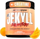 PROSUPS JEKYL博士 与 Creatine 合作的预工作粉 - 免费预工作支持 肌肉卷和耐力 - 咖啡因免费健身和适身补充(Orange, 30名服务员)