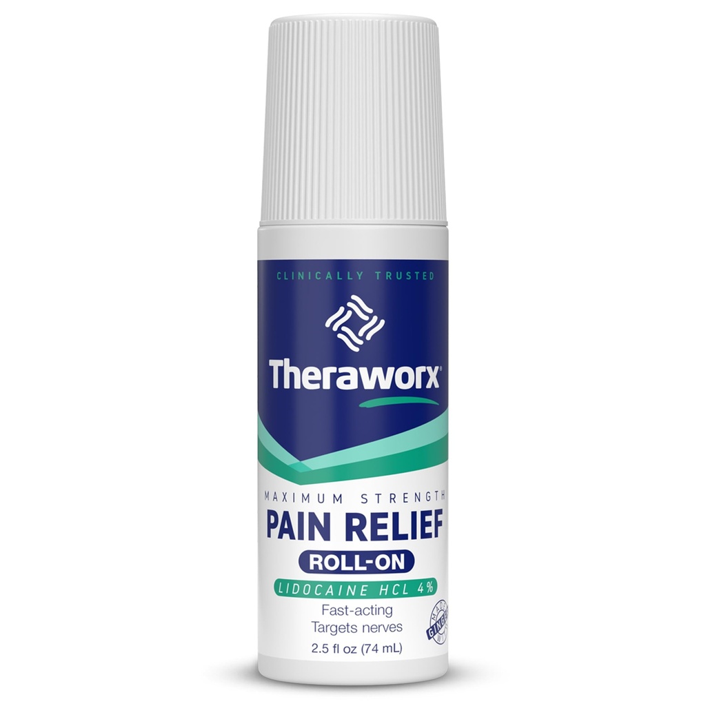 Theraworx 最大强度疼痛救济 与利多卡因,快动作 - 2.5 Oz - 1 计数