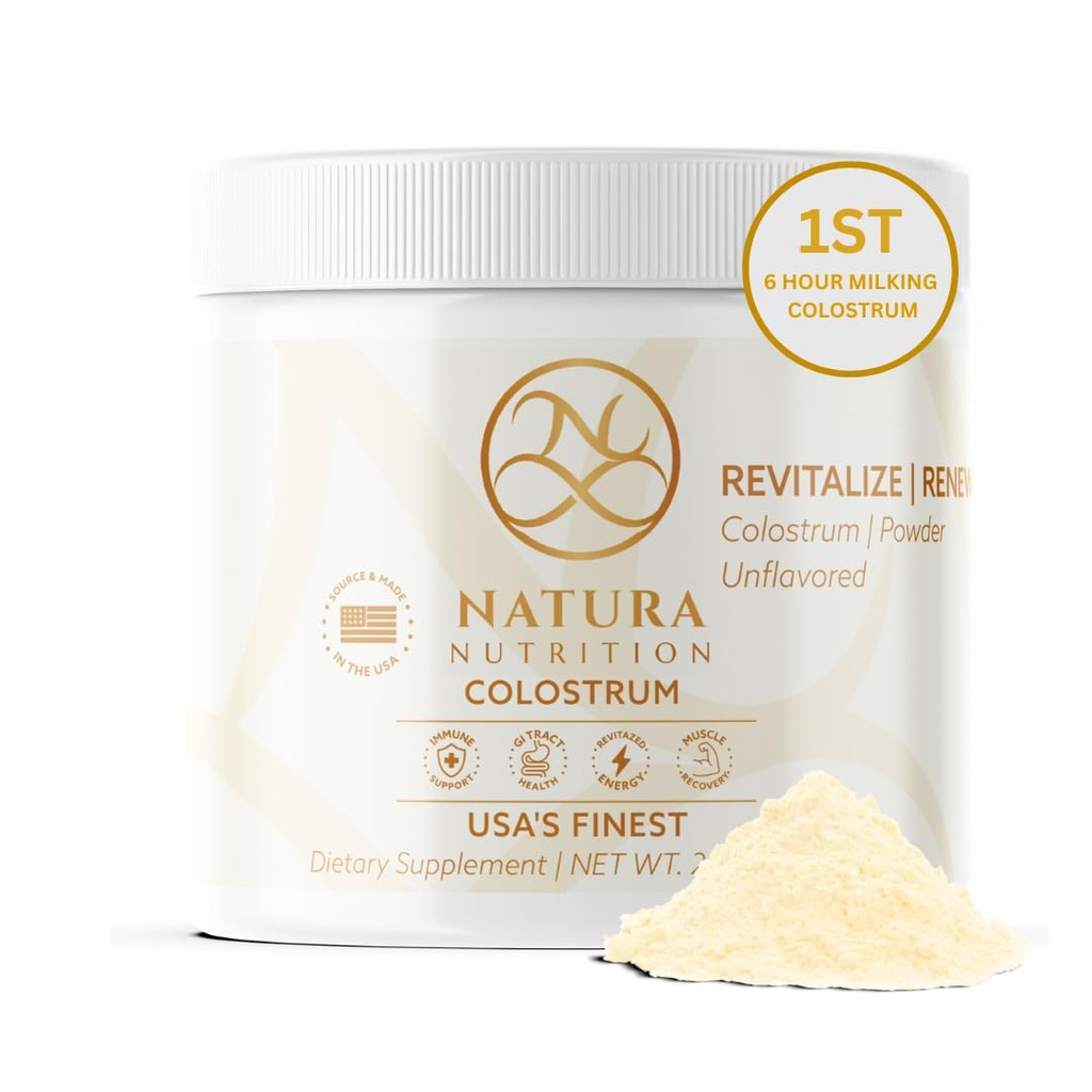 Grass-Fed Bovine Colostrum 粉末 — — 100%纯纯,第一牛奶 — — 天然IgG 25% — — Gut, Immune & Recovery Support — — 美国源代码, Additive-free — 60 services