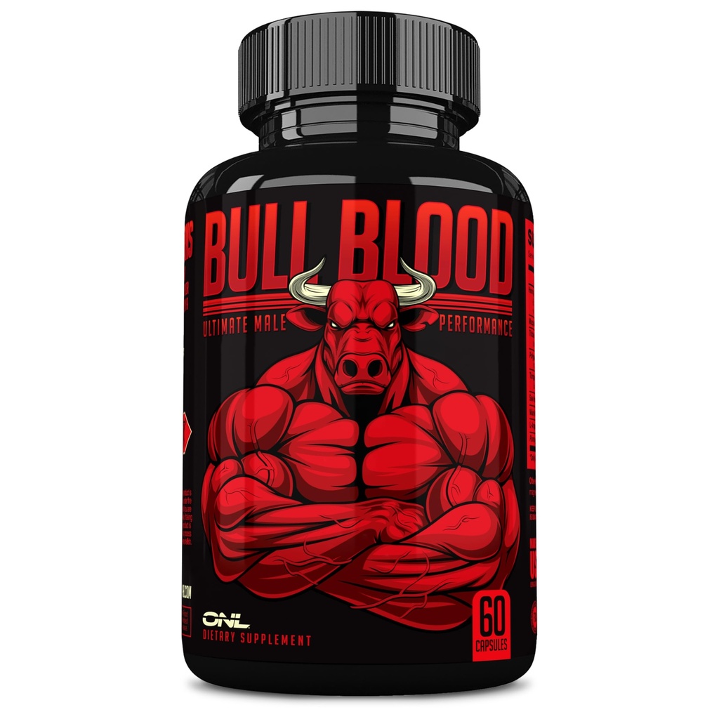 公牛血液睾丸酮 男性助推器 - Stamina & Endurance的睾丸酮补充剂 - Maca Root, Horny Goat Weed, Tribulus Terrestris Extract & Tongkat Ali - 男性增强补充剂 - 60 Ct