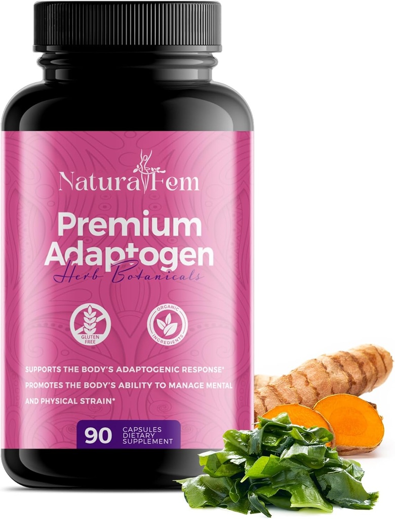 Rhodiola Rosea Extract, Turmeric, Maca Root for better refective response, Focus & Mood Support Suppless - 90 Capsules 等草药植物学女性天然Fem Premium 适应原体补充剂