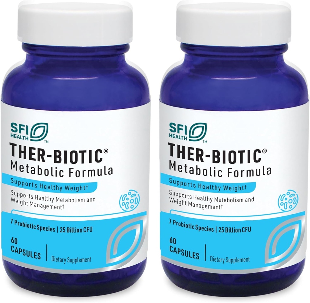 Klaire Labs SFI 健康热-生物代谢公式 Probiotic - 支持代谢学 + 免疫系统 - 植物代谢学 Probiotics - 伪代谢,无乳品(60 Capsules / 2 Pack)