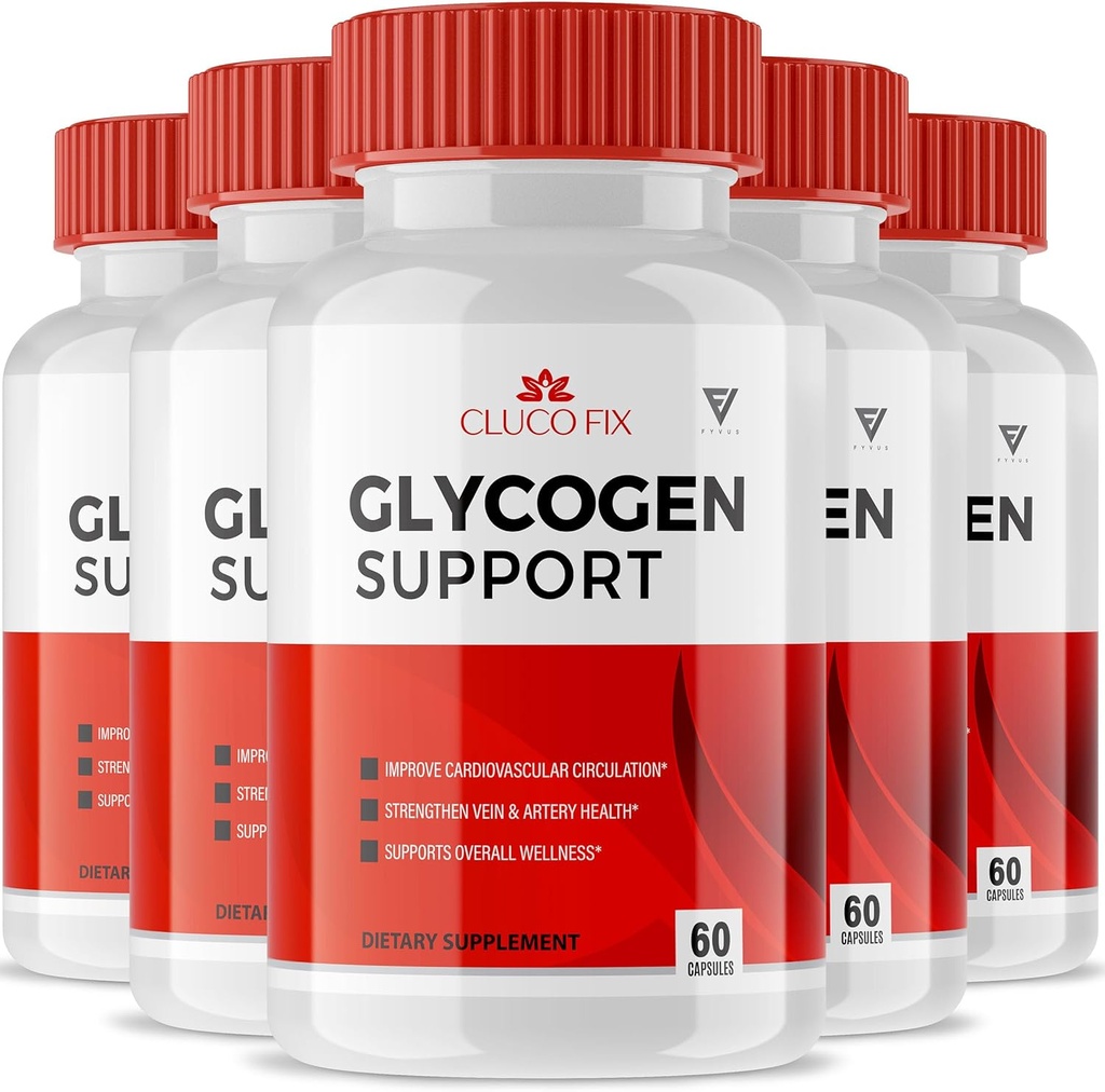 (5 Pack) ClucoFix Glycogen 支持卡普尔, ClucoFix Glycogen 健康与健康 多维特敏支持补充, ClucoFix Glyco 高级整体健康公式支持审查(300 Capsules)
