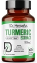 HERBALIST Turmeric Curcumin博士 摘录 250mg – 60 Vegan Capsules → 10:1 摘录 = 2500mg Raw Turmeric → 生物可用 Curcuminoids 标准化 → 天然植物支持