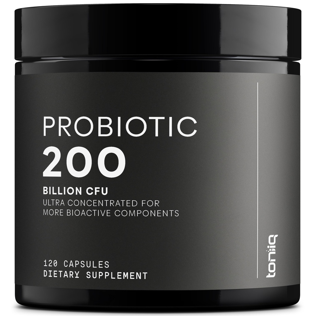 Toniiq 200亿 CMFU Probiotic 补充 30 验证的第三方试验草药 - 具有预生混合剂的全大陆架-稳定Probiotic 公式 - 扩展释放卡普苏尔